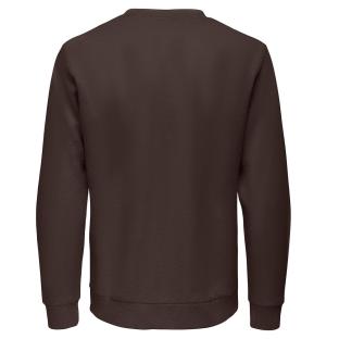 Dunkelbraunes Herren-Sweatshirt von Only & Sons Chase Ansicht 0
