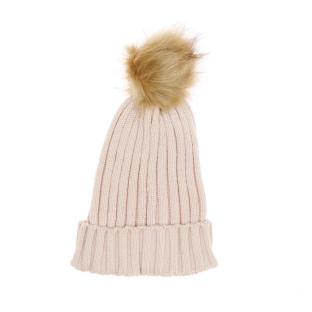 Women's pink hat Infinitif Paris Pompon Photo of the Espace des Marques %store% store - view of %key%