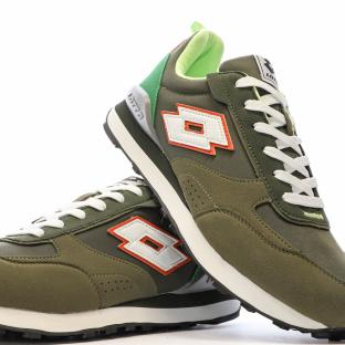 Baskets Kaki/Blanche Homme Lotto Twenty 5 vue 0