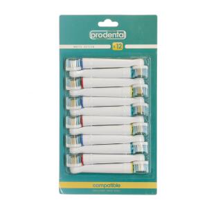 x12 Brossettes de Rechange Rotative Prodental White Action vue 0