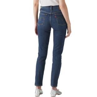 Jeans 501 Bleu Foncé Femme Levi's 501 Indigo Worn vue 0
