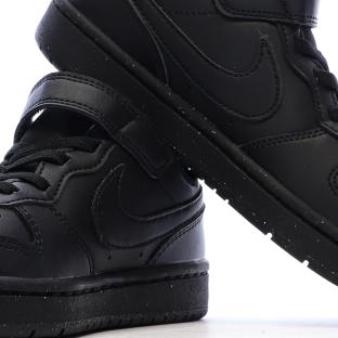 Baskets Noires Garçon Nike Court Borough Low Recraft vue 0