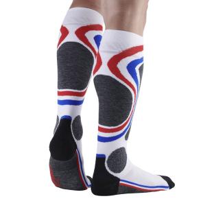 X1 Paire de Chaussettes Blanc/Rouge Mixte Ski French vue 0