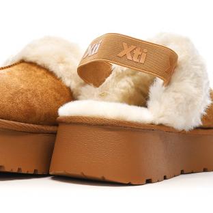Sabots fourrés à élastique Camel Femme Xti Microfiber vue 0