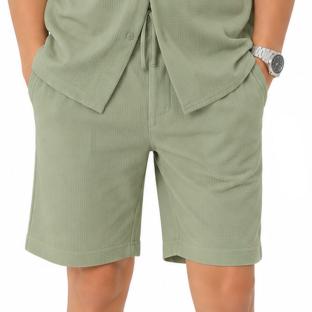 Short Kaki Garçon Paname Brothers Poly Texture vue 0