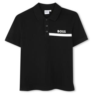 Polo Noir Garçon Hugo Boss J52730 vue 0