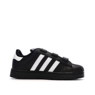 Baskets Noires Garçon Adidas Superstar vue 0