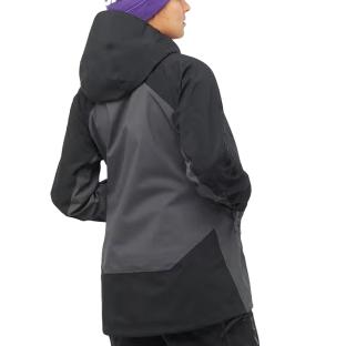 Manteau de Ski Noir Femme Salomon Patrol Goretex vue 0