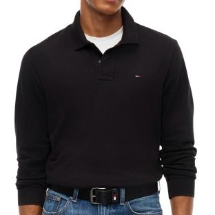 Polo Manches Longues Noir Homme Tommy Hilfiger Reg vue 0