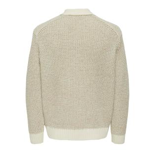 Polo Langarm Beige Herren Only &amp; Sons Salf Ansicht 0