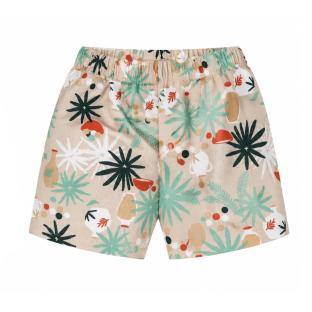 Pantalón corto Tropical Beige/Vert Bébé P'tit Mome Paolo ver 0