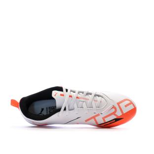 Chaussures de Foot Blanc/Orange Junior Puma Ultra 5 Play FG/AG vue 0