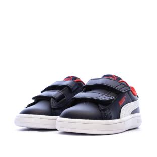 Baskets Marine/Rouge Garçon Puma Smash 3.0 vue 0