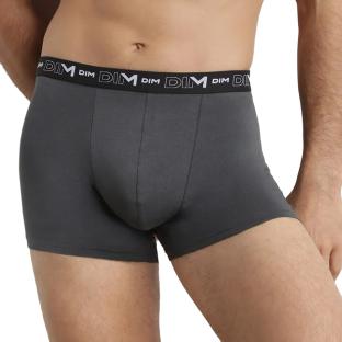 X3 Boxers Noir/Gris Homme Dim Coton Stretch vue 0