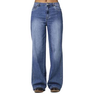 Jean Loose Bleu Femme Pieces Femma vue 0