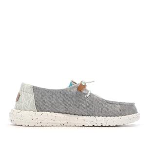 Chaussures Grise Chiné Femme Hey Dude Wendy Heathered Slub vue 0
