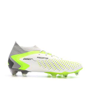 Chaussures de Foot Blanc/Gris/Vert Adidas Predator Accuracy.1 FG vue 0