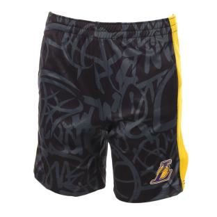 Short de Basketball Noir/Jaune Garçon NBA Los Angeles Lakers vue 0