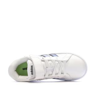 Baskets Blanc/Noir Enfant Adidas Grand Court vue 0