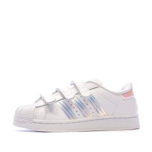 Baskets Blanches Fille Adidas Superstar Cf C vue 0