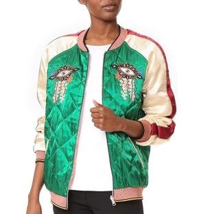 Women’s Green Bomber Jacket by Scotch & Soda 136904 Photo of the Espace des Marques %store% store - view of %key%
