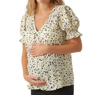 Blouse Jaune/Blanc Femme Vero Moda Marternity Molea vue 0