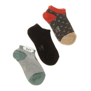 3x Paires de Chaussettes Grises/Rouge/Bleu à Motifs Fille Dim Fantaisie vue 0