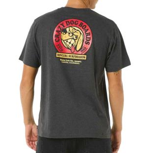 Camiseta hombre gris/negra Rip Curl Shaper Dirección ver 0