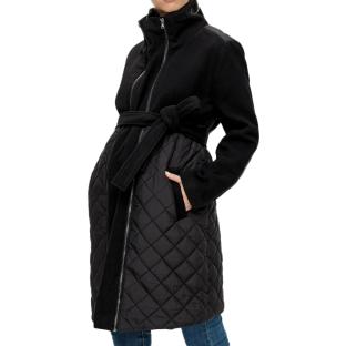 Schwarzer Mantel Frau Mamalicious Mix Jacket Ansicht 0
