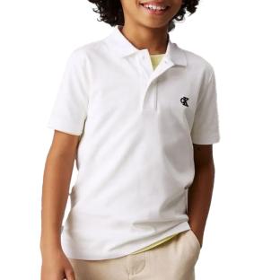 Polo Blanc Garçon Calvin Klein Jeans Essential IB0IB02486 vue 0