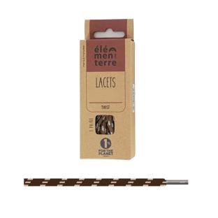Pair of Brown Tubular Shoelaces for Men by Élémenterre Photo of the Espace des Marques %store% store - view of %key%