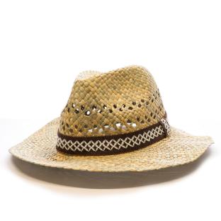 Chapeaux de Paille Mixte Via Lorenzo Fedora Naturel vue 0