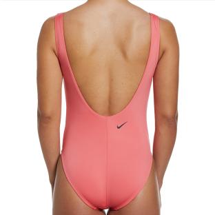 Badeanzug 1-teilig Rosa Damen Nike U-back Ansicht 0