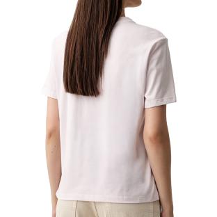 T-Shirt Blanc Femme Calvin Klein Jeans Varsity vue 0
