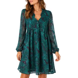 Grünes Damenkleid von Freeman Porter Rayane Checkers Ansicht 0