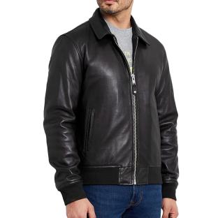 Blouson cuir Noir Homme Schott Mens Leather Pilot vue 0