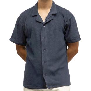 Chemise Bleu Homme Paname Brothers CHARLY vue 0