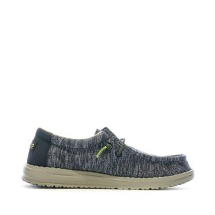 Hey Dude Wally Youth Navy/Grey Boy's Shoes Photo of the Espace des Marques %store% store - view of %key%