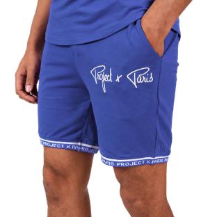Short Bleu Pétrole/Blanc Homme Project X Paris WW vue 0