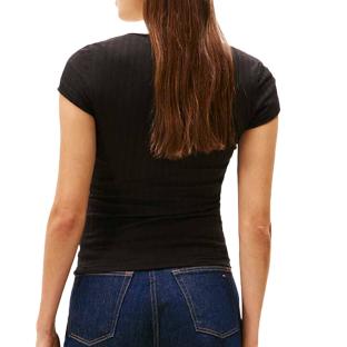 T-Shirt Noir Femme Tommy Hilfiger DW0DW21570 vue 0