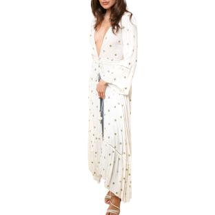 Chaleco largo tipo kimono blanco para mujer Goa Nissa ver 0