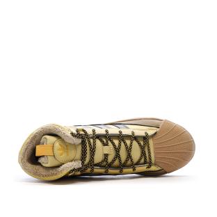 Baskets Camel/Jaune Femme Adidas Superstar Winter vue 0