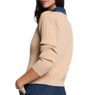 Gilet en maille Beige Femme Morgan Boutons vue 0