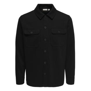 Surchemise noire homme ONLY & SONS Overshirt vue 0