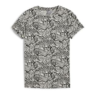 Girl's black/white Puma Tropicat T-shirt Photo of the Espace des Marques %store% store - view of %key%