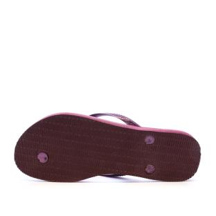 Chanclas moradas para mujer Havaianas Slim Logo Infradito ver 0