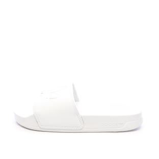 Claquettes Blanches/Argenté Femme Adidas Adilette vue 0