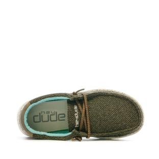 Hey Dude Wally Youth Khaki Boy's Shoes Photo of the Espace des Marques %store% store - view of %key%