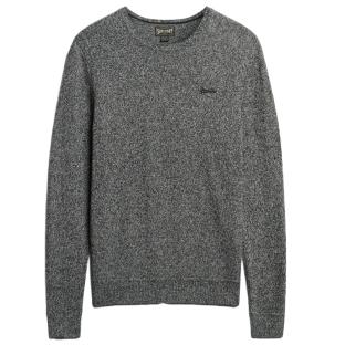 Pull Gris Chiné Homme Superdry Essential Slim Fit Jumper vue 0