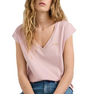 T-Shirt Rose Pastel Femme Pepe jeans Cloe vue 0